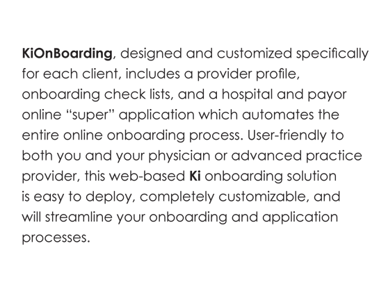 KiOnBoarding Info